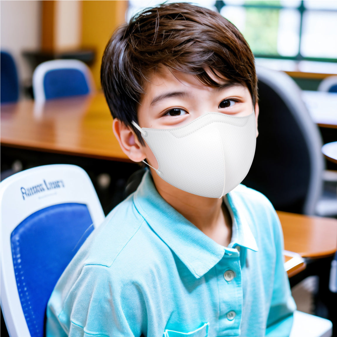 【50枚入の4箱セット】ブルーシールドマスク Sタイプ 抗菌 5層 医療用クラス3【ホワイト】子供用サイズ